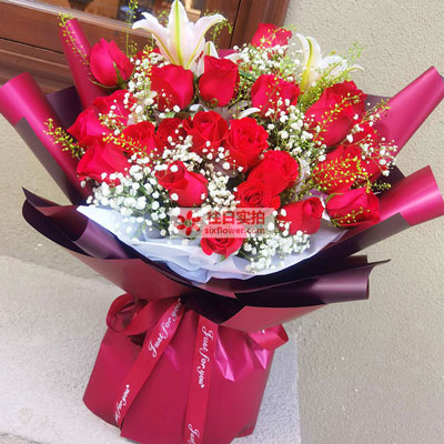吕梁30朵红玫瑰百合，做你余生故事里的人