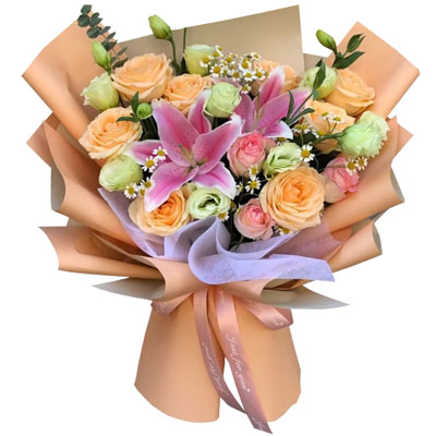吕梁11朵玫瑰桔梗百合，陪你每个季节